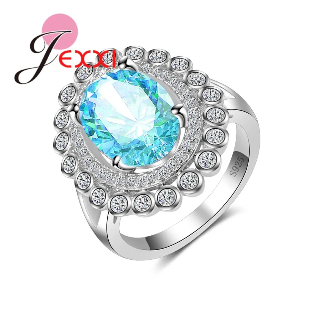 Блестящее Женское Обручальное кольцо с микро фианитом Стерлинговое Серебро 925