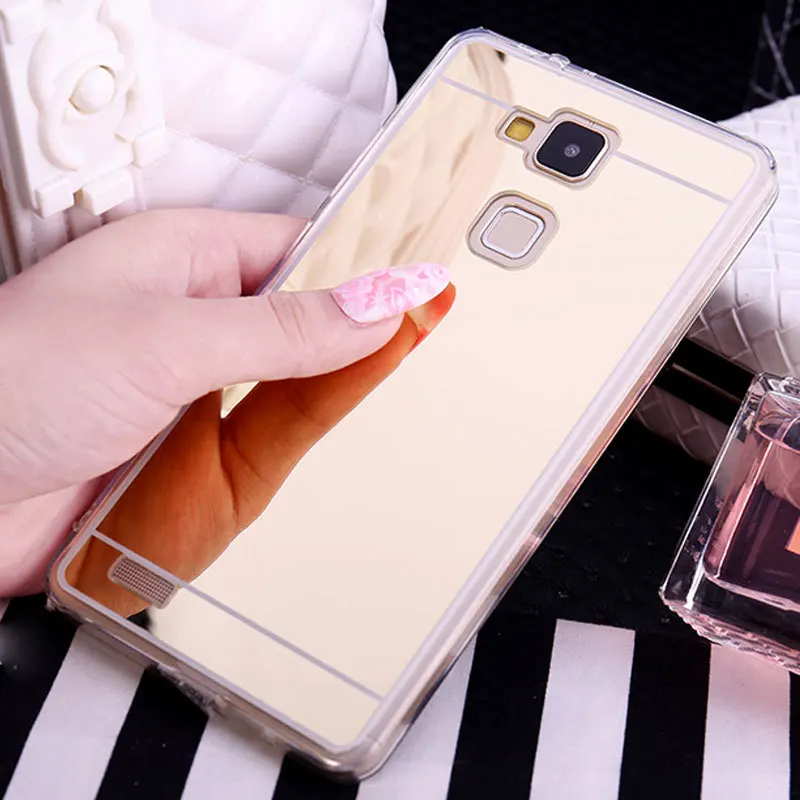 Роскошный мягкий чехол из ТПУ с зеркалом для Huawei P9 P10 Lite Honor 5A 5X 6A 6X 7 7X 8 9 Mate 10 Nova 3i Y5