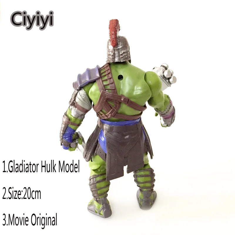 20 см Гладиатор Халк ПВХ фигурка игрушка мультфильм шлем с Халком молоток битва