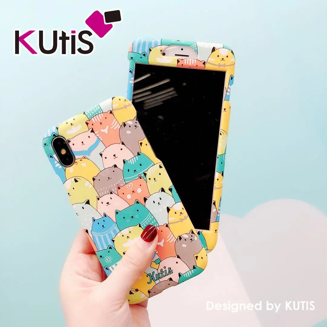 For iPhone 8 8plus Cute 360 case full body Front &amp Back matte cover coque iphone X 6 6S 6Splus 7 7plus Unicorn |