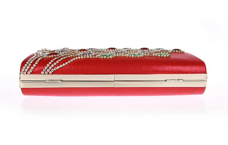Хит продаж 2016 красная вечерняя Женская сумочка Стразы банкетная Сумочка клатч