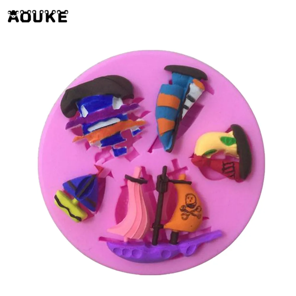 Инструменты сделай сам украшение торта Мультяшные пиратские корабли большая и