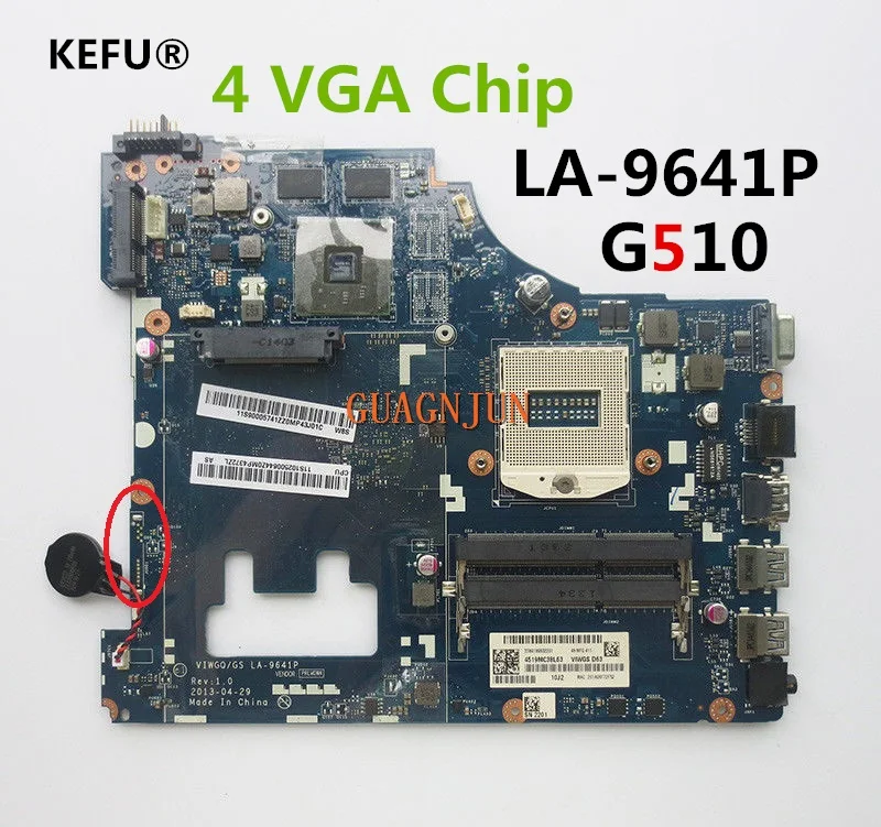KEFU для ноутбука Lenovo материнская плата VIWGQ/GS LA 9641P 4 видеочипы тестирование Быстрая