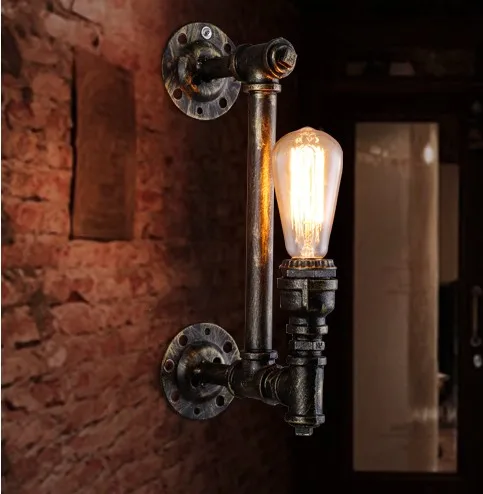 

Loft Style Industrial Vintage Wall Light Fixtures Metal Water Pipe Lamp Edison Wall Sconce Indoor Lighting Lampara Pared
