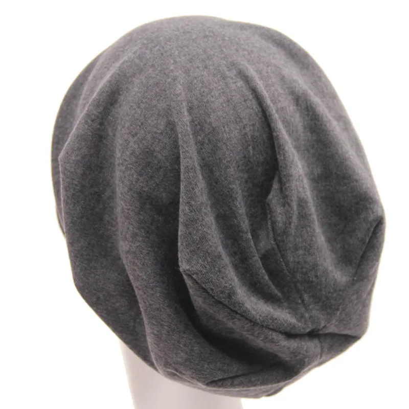 Одноцветная вязанная хлопковая шапка унисекс модная мужская и женская Шапка