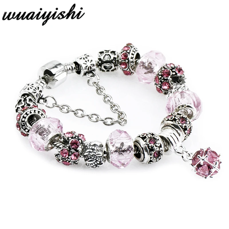 Античный браслет с подвесками и надписью Love e beads 4 ядра 18 19 20 21 см|Цепочки браслеты|