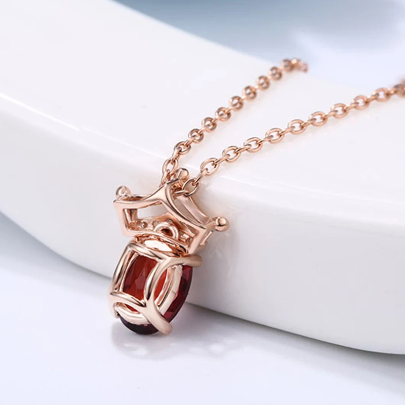 DOUBLE-R 1.05ct натуральный гранатовый камень изысканные свадебные ювелирные изделия