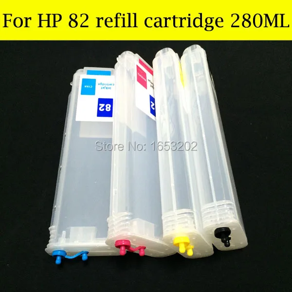 

boma.ltd Big Volume 280ML With ARC Chip HP82 For HP 82 Refill Ink Cartridge For HP Designjet 510 Printer