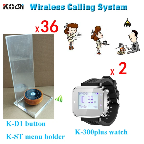 

Bell waiter wireless calling receiver K-300plus + K-D1 + K-ST