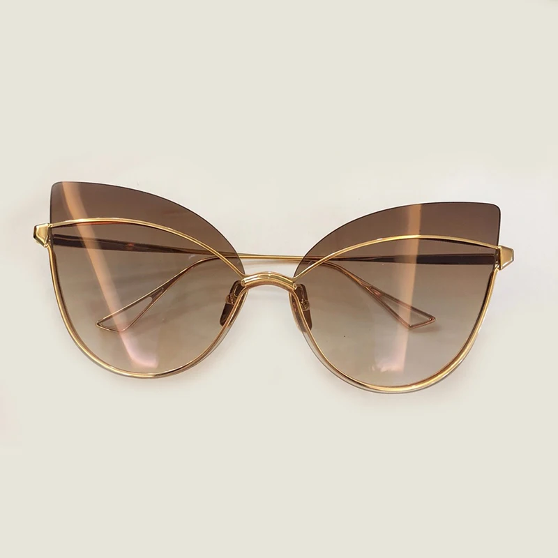 No.1 Sunglasses Солнцезащитные очки "кошачий глаз" для женщин, фирменный дизайн, высокое качество, Oculos De Sol Feminino, новые модные оттенки с коробкой - Цвет линз: No.1 Sunglasses