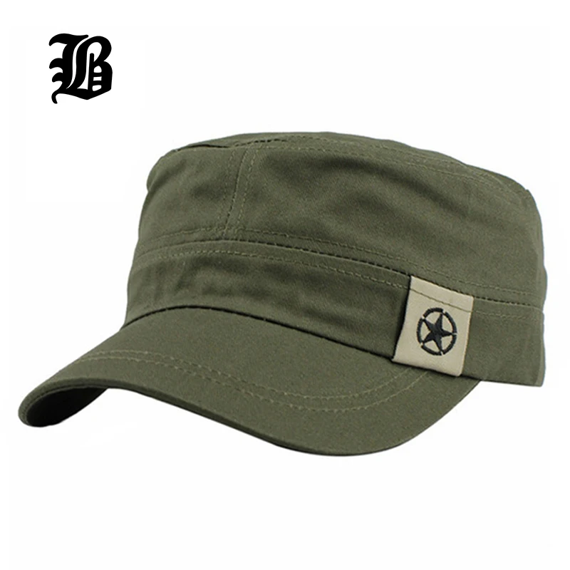 

[FLB] 2016 New Fashion Sun Casual Military Hat Vintage Cotton Gorras Planas Sailor Patrol Fatigue Hats For Men Wholesale