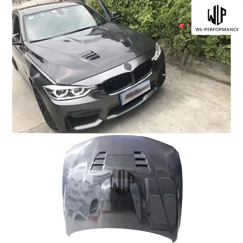 F30 M3 четыре отверстия высокое качество углеродное волокно передний капот