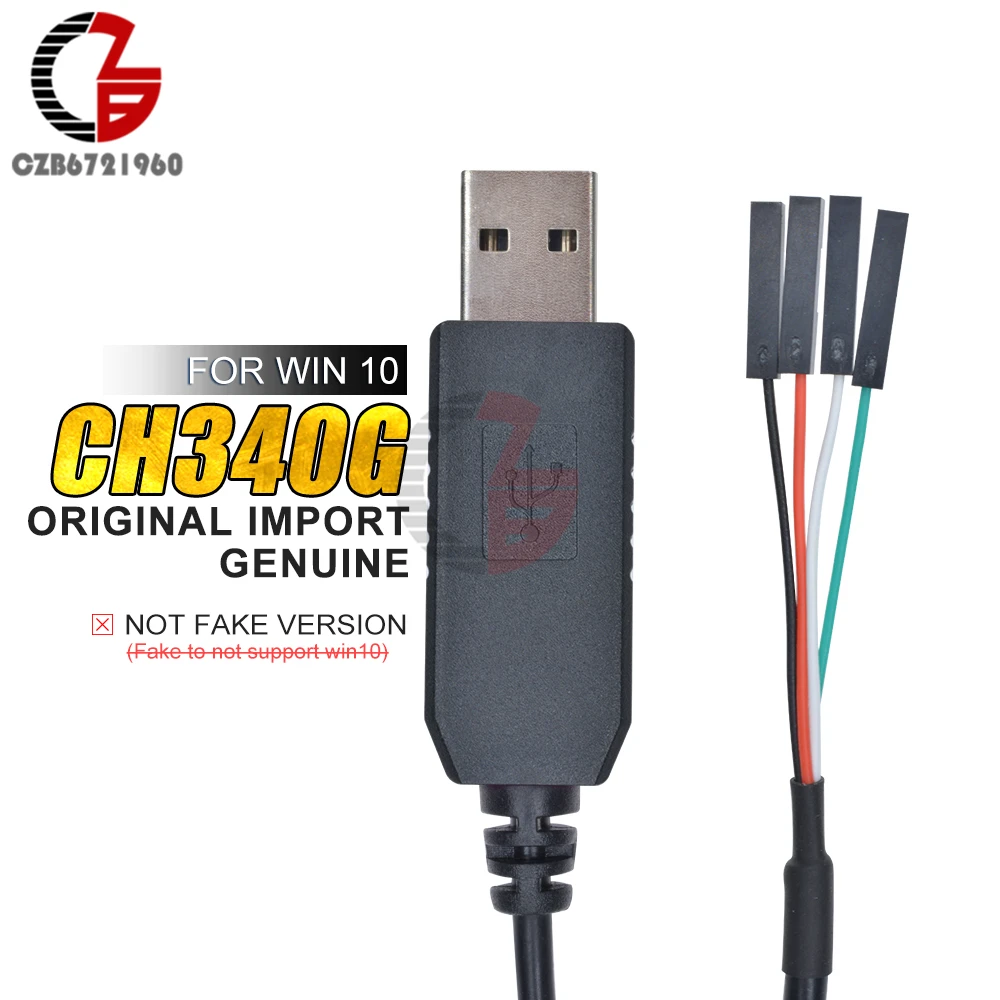 Оригинальный 1 м CH340G CH340 USB в TTL серийный кабель для загрузки конвертации провода