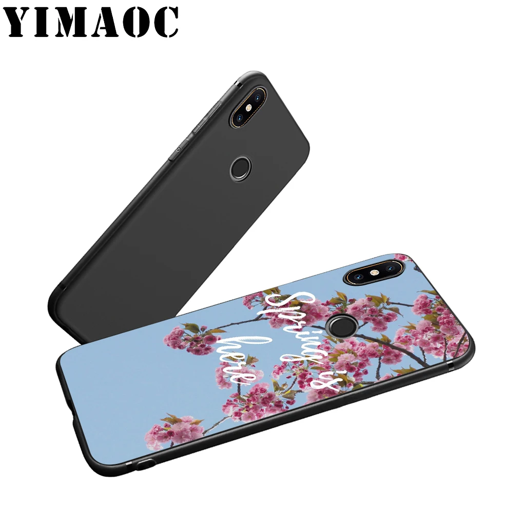 Мягкий силиконовый чехол YIMAOC с цветком вишни для Xiaomi Redmi Note 9 Mi 8 Se 7 6 6A A1 A2 4X 4A 5A 5 MAX 3