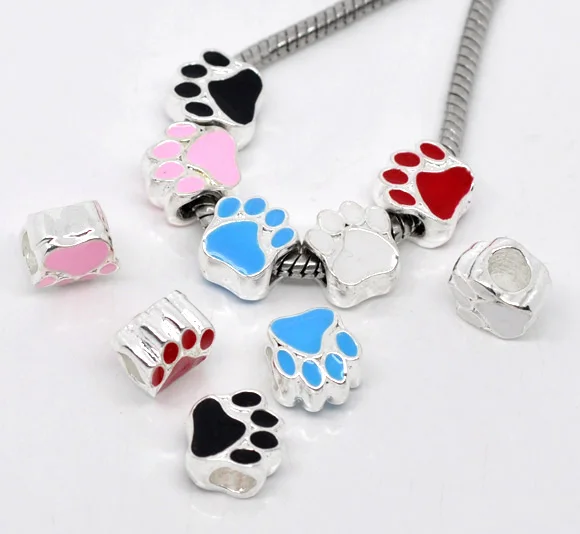 10 смешанных эмалевые шармы в виде медведей лап бусин подходит для