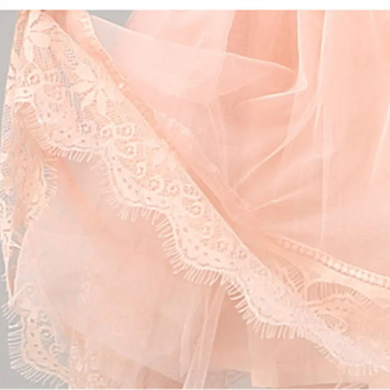 

DFXD England Style Flower Girls Pink Lace Princess Dress High Quality Fashion Lovely Girls Long Sleeve Spring Autumn Kids Dress