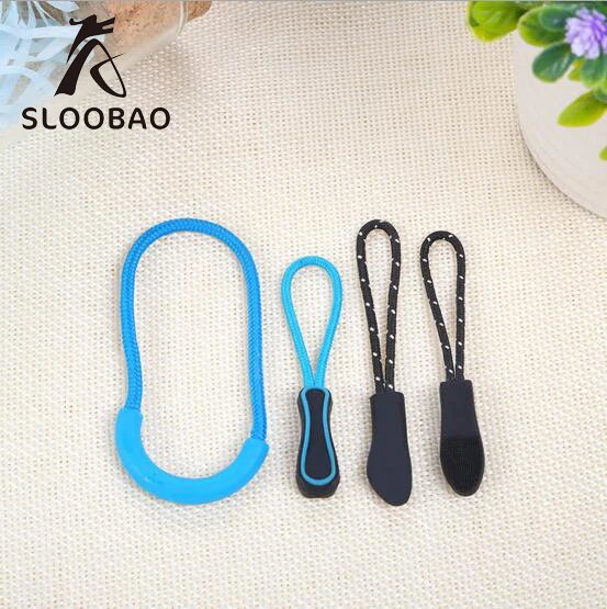 1000 шт./упак. застежка молния шнур веревка концы замка скоба для крепления Черный