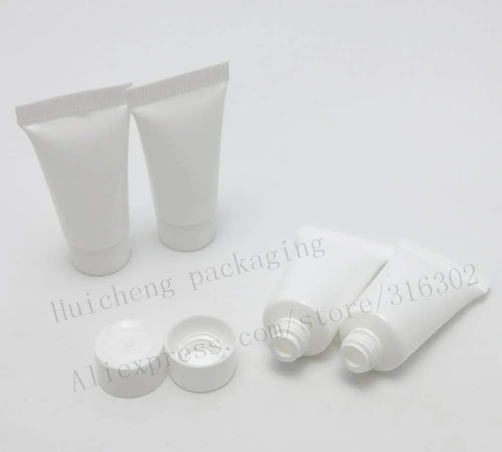 100 x Travel Empty Portable 5ml White Facial Cleanser Bottle Refillable Makeup Container Sample Bottles Soft Tube | Красота и