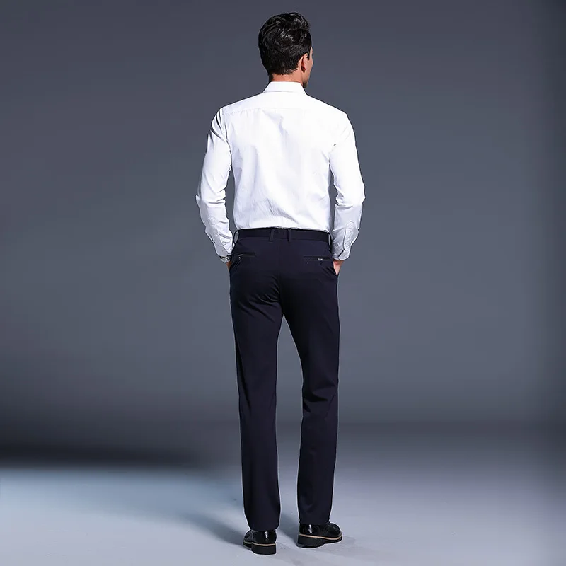 N& B Брюки Для мужчин Slim Fit Для мужчин s Платье черного цвета брюки формальные Бизнес брюки Мужской полный Длина брюки классический костюм брюки SR40