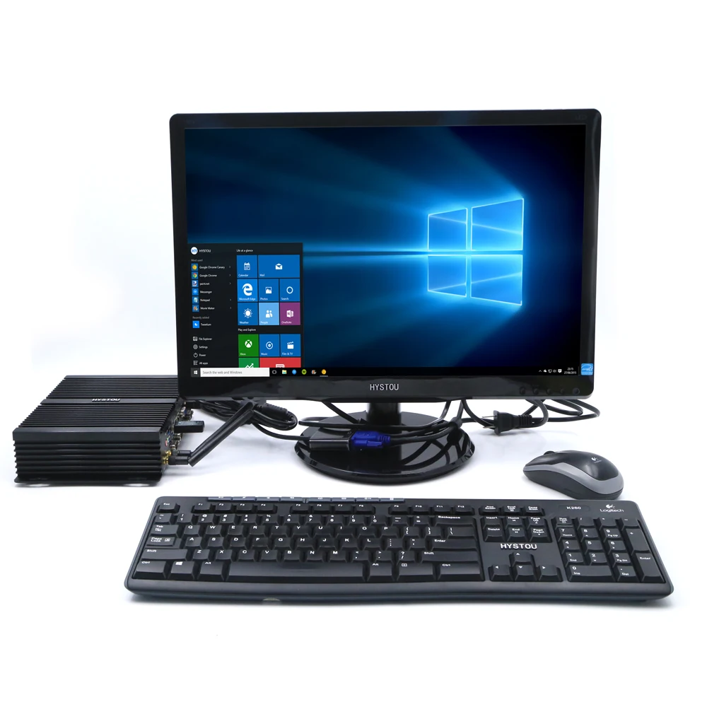 Hystou прочный безвентиляторный промышленный мини-ПК Windows 10 Linux Intel i5 7200U 5250U 4200U I7 4500U