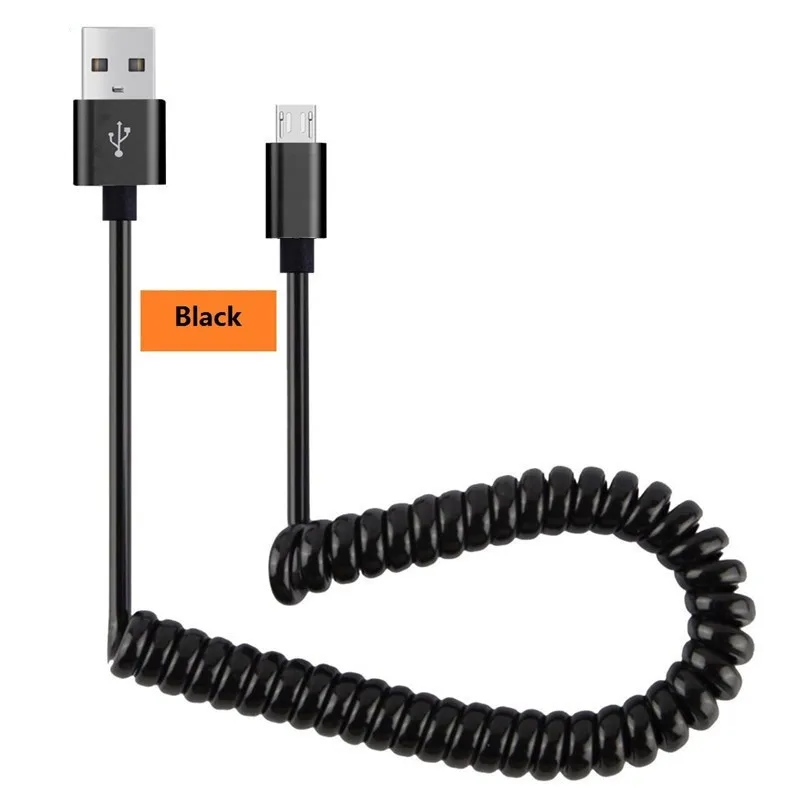 Пружина Микро USB кабель для Samsung Galaxy J2()/J3 вольт постоянного тока()/J3 Pro/J1 мини быстрой зарядки металлический кабель, кабель для передачи данных, кабель-переходник