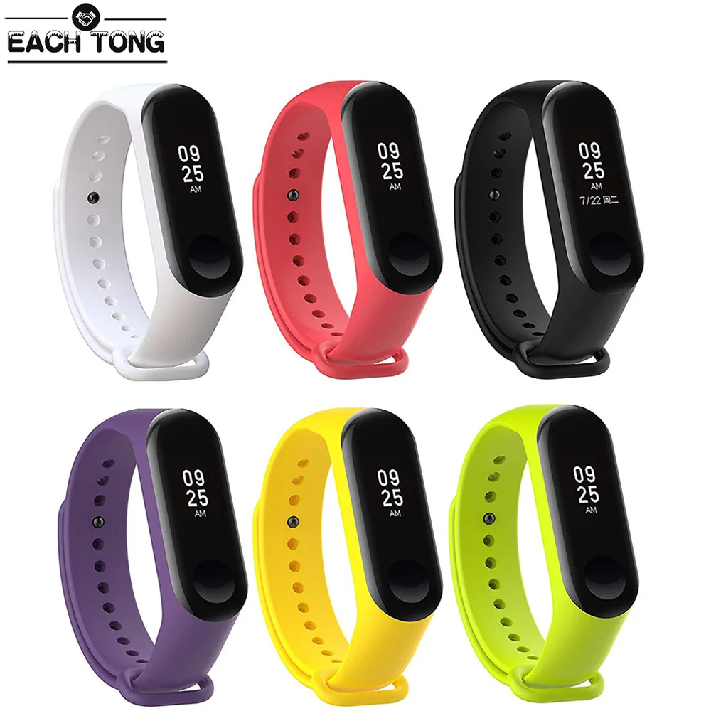 Mi Band 3 4 ремешок на запястье для Xiaomi mi band силиконовый аксессуары pulsera correa
