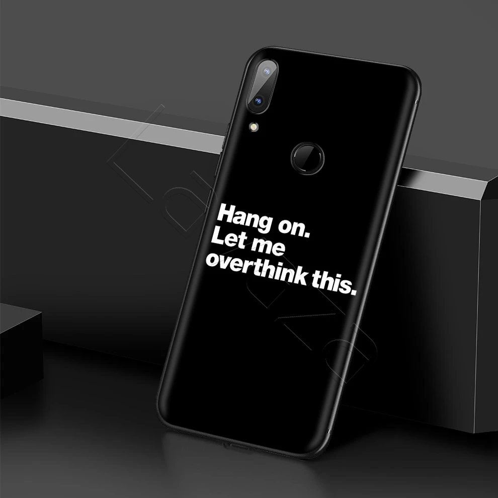 Чехол Lavaza с надписью Let Me Overthink для Xiaomi Redmi Note 8 8A 7 6 6A 5 5A 4 4X 4A Go Pro Plus Prime|Бамперы| |