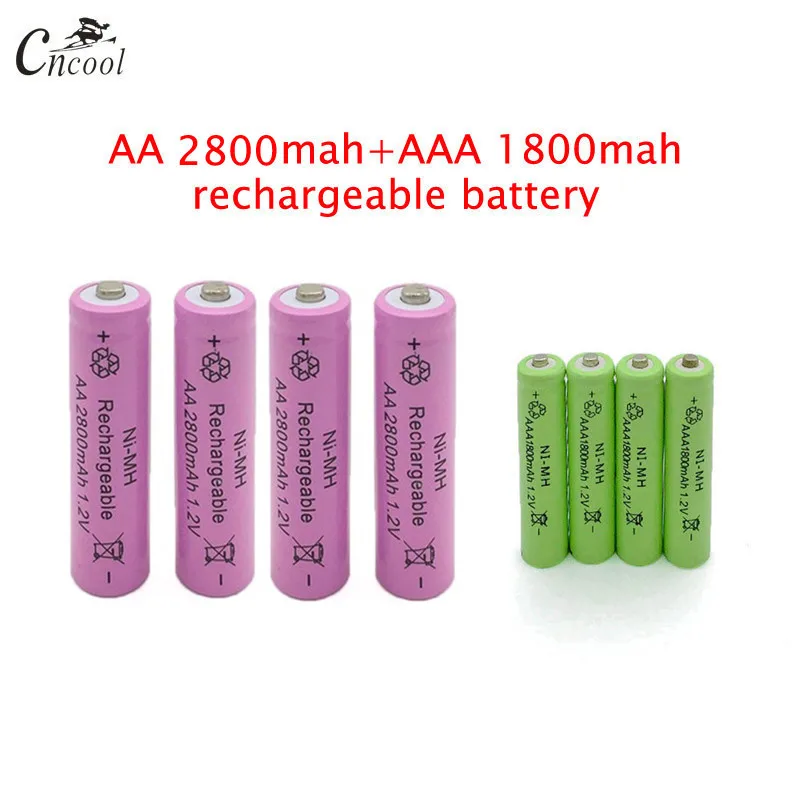 20 шт AA 2800 mAh Ni-MH аккумуляторные батареи + AAA 1800 | Электроника
