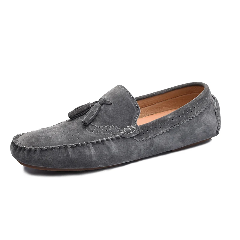 С кисточками Мокасины Мужская обувь Повседневное Замшевая Мужские лоферы для