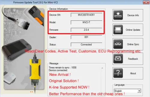 MINI-VCI последняя версия V13.00.022 мини VCI интерфейс для TOYOTA TIS Techstream J2534 OBDII OBD2 Диагностический кабель