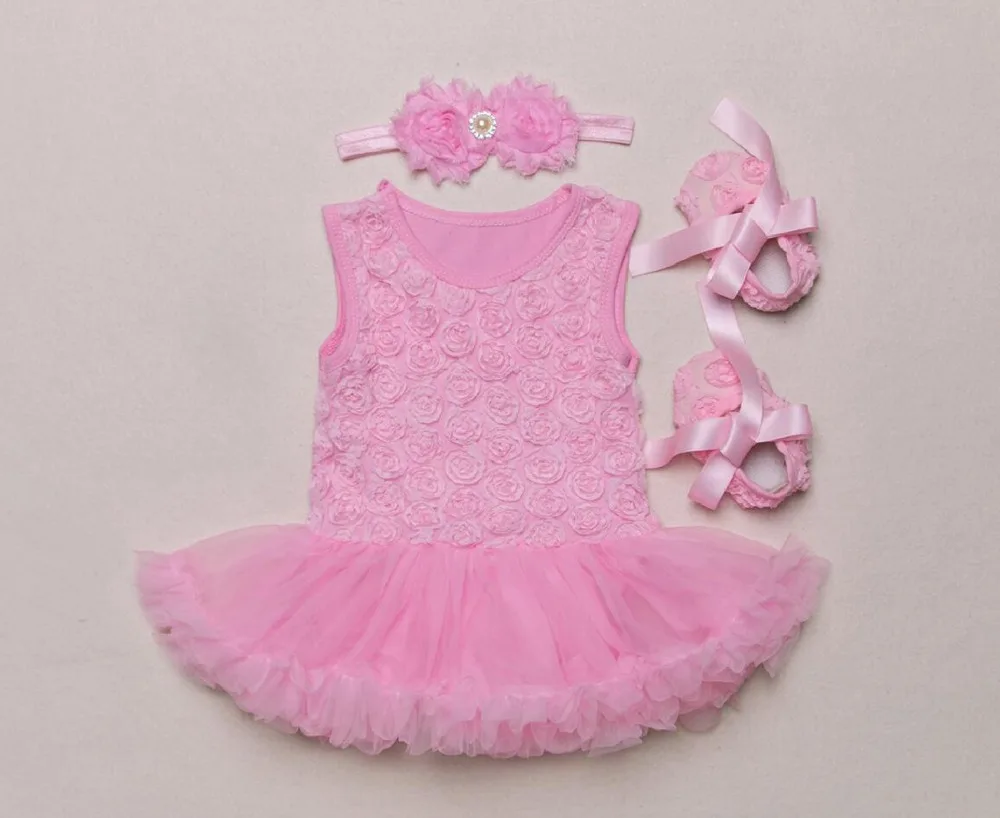 Розовый черный фиолетовый 3 шт./компл. Однотонное кружевное платье-пачка без