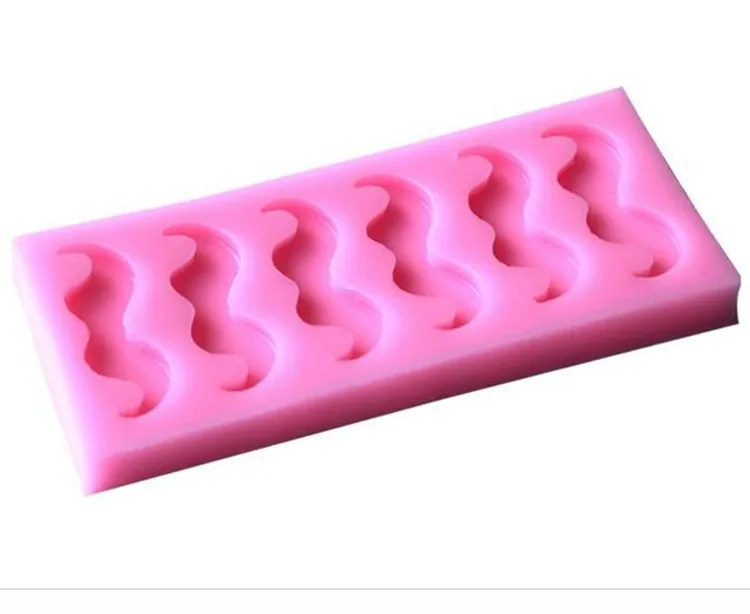 Силиконовые формы для торта с усами бородой 11 6x5x1 см Fondant Jello сахарное желе мыла