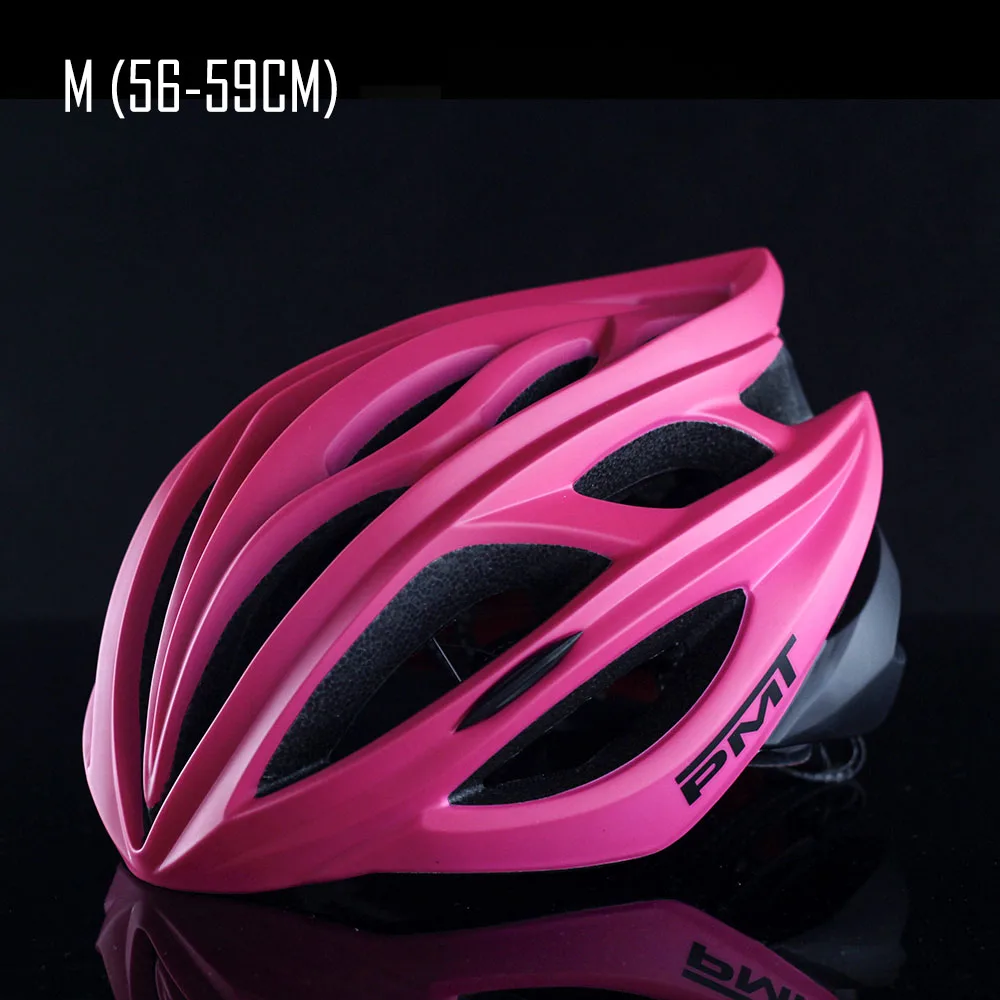 M PINK PMT сверхлегкий MTB внедорожный велосипед Велоспорт безопасность шлем горный велосипед гоночный EPS интегрально-Формованный BMX спортивный супер шлем - Цвет: M PINK