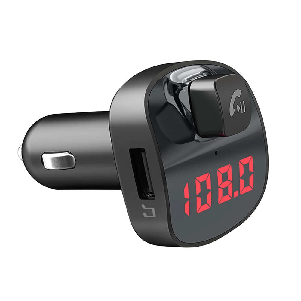 Автомобильное зарядное устройство для телефона с Bluetooth FM-излучатель QC3.0 2 USB MP3 5 В/3