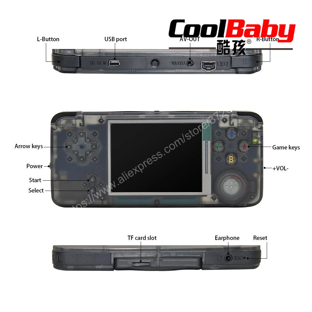 20 шт. coolbaby RS-97 Ретро портативная игровая консоль портативный мини-Видео игровой плеер Ретро игровая консоль Ретро детские игры