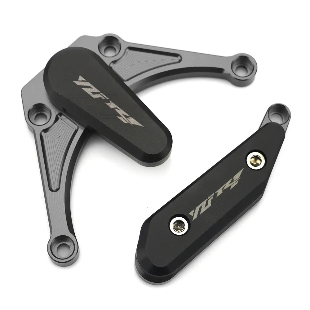 Titanium Для Yamaha YZF R1 2009 2010 2011 2012 2013 Мотоцикл с ЧПУ ползунки двигателя защита Краш Pad Обложка Защита от падения рамка золото - Цвет: Titanium
