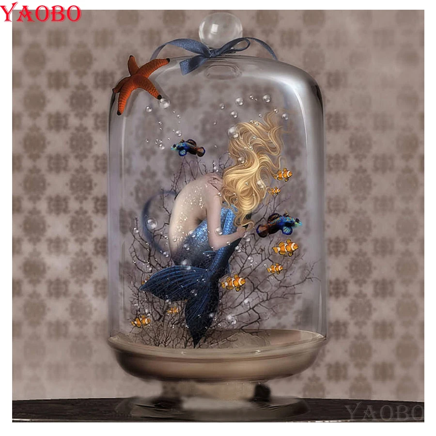 DIY Алмазная картина &quotрусалка в бутылке&quot полностью квадратная вышивка 3D