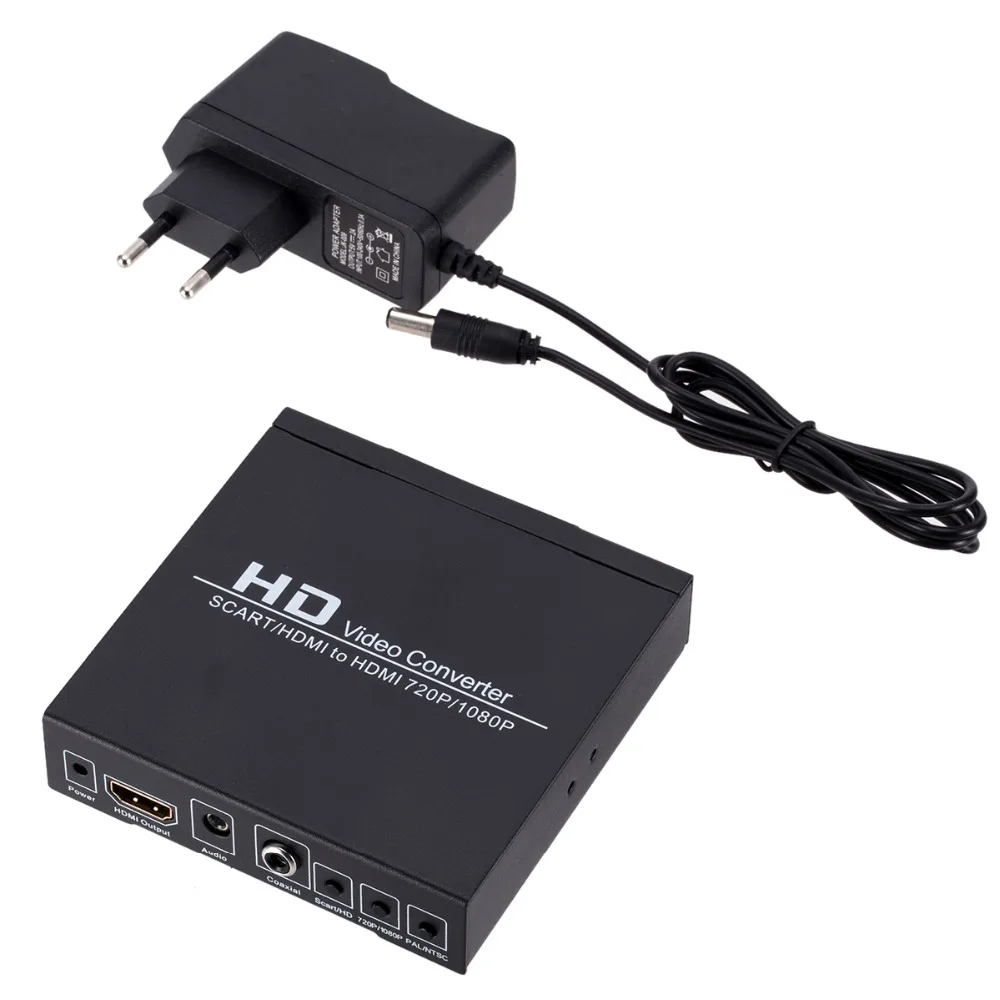 Адаптер SCART HDMI совместимый с видеоконвертер Full HD 1080P 3 5 мм для DVD-плеера/приставки