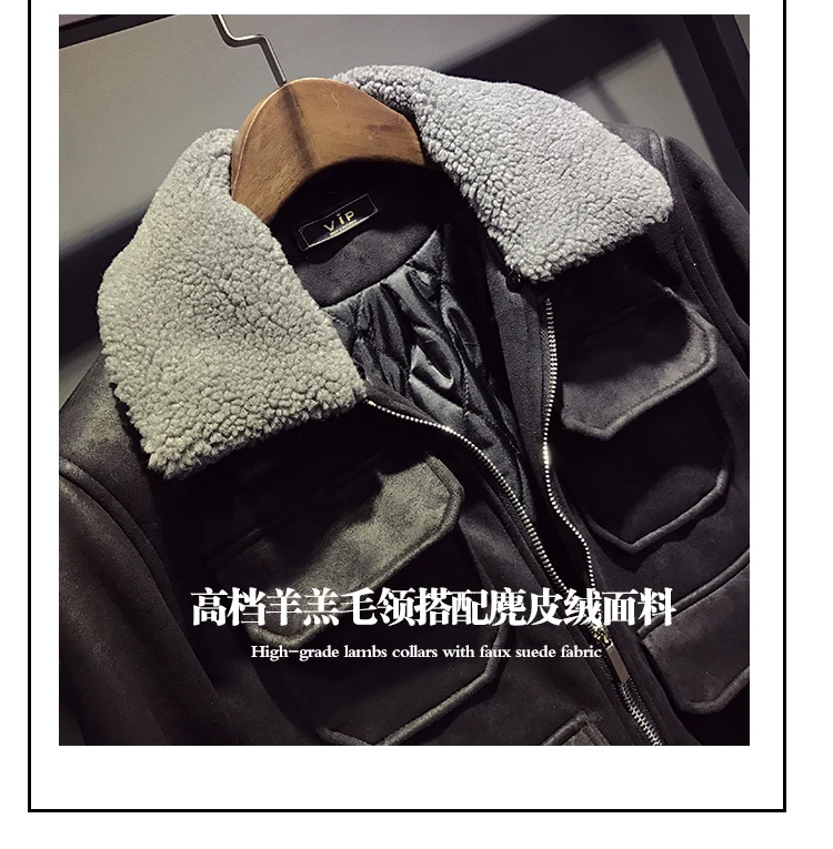 Chaqueta Invierno Hombre зимняя мужская пуховая модная зимняя куртка-бомбер с воротником из овечьей шерсти, черное, зеленое Стеганое пальто, приталенное M-3XL