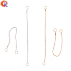 Сердечный Дизайн 50 шт 55 мм Серьги соединителиПОДЛИННОЕ золотое покрытиемедьцепь с квадратным сечениемСделай самручная работаювелирный компонент