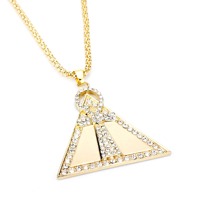 dongsheng Fashion Ancient Pyramid Ankh Egyptian Cross Pendant &amp Chain Necklace Men/Women Rhinestone Necklaces Jewelry-30 | Украшения и