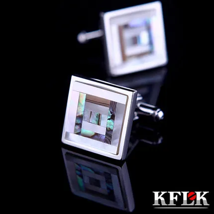 KFLK Роскошные 2020 запонки для рубашки мужчин подарок брендовые цветные из ракушек
