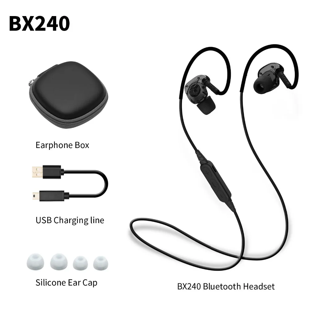 BX240 Беспроводной Bluetooth наушники IPX5 Водонепроницаемый Спорт стерео гарнитура с