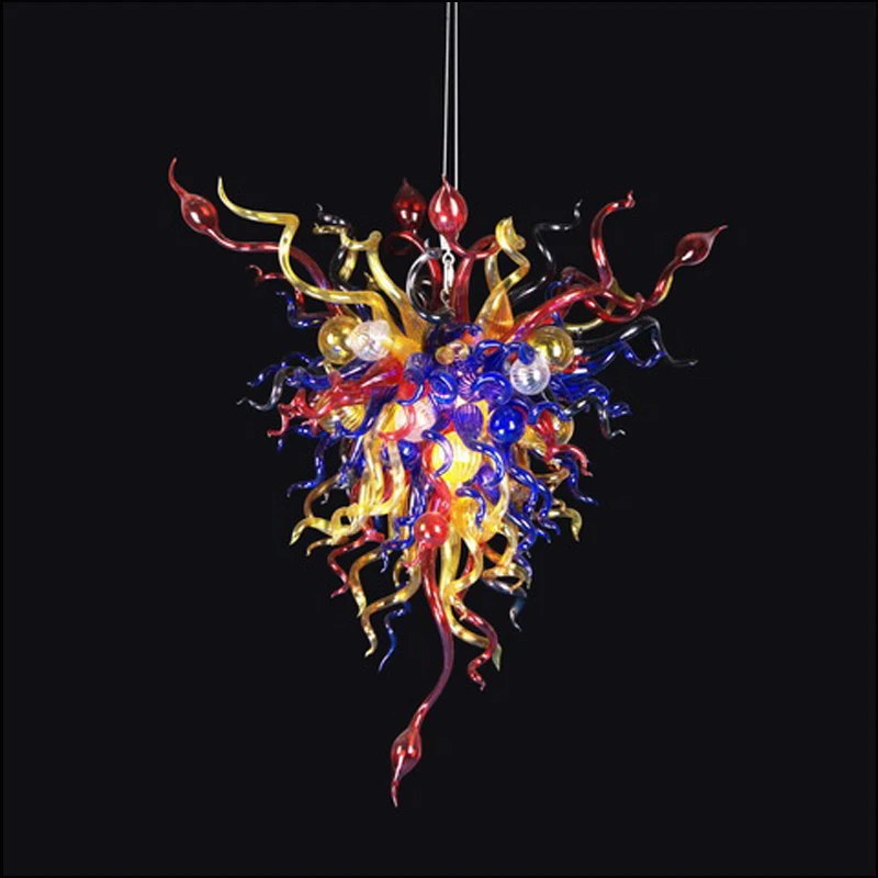 

Multi Color Blown Murano Glass Hanging LED Chandeliers Chihuly Style Modern Art Designed Glass Lightings