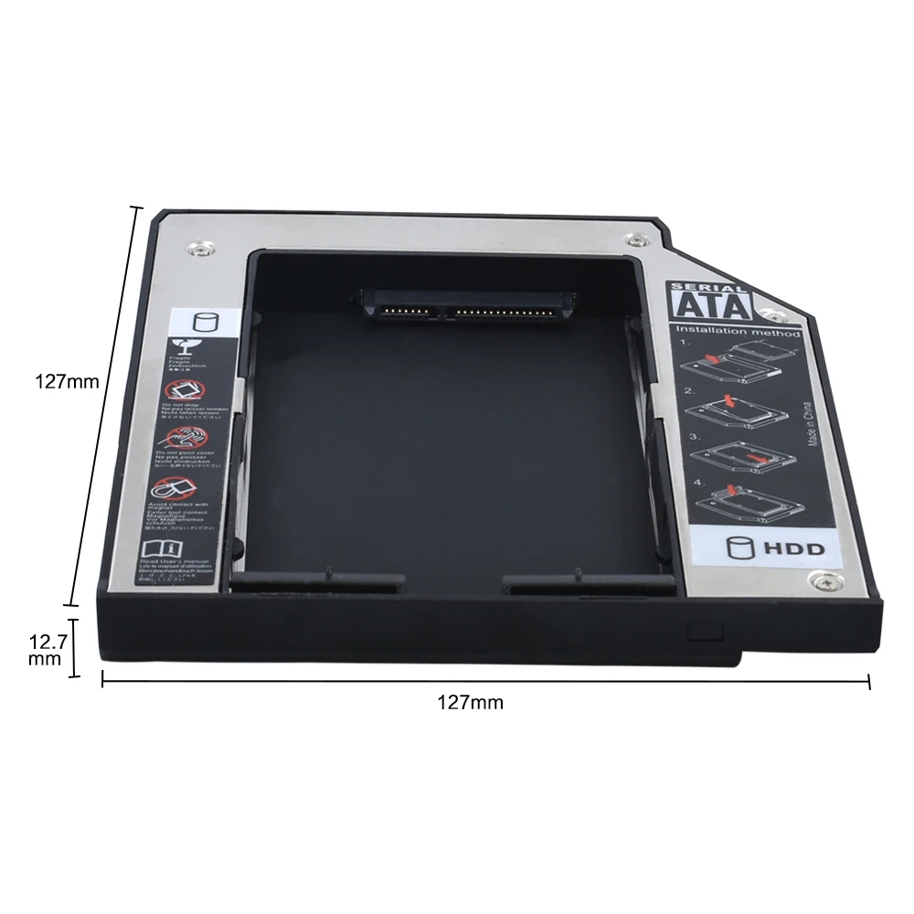 Алюминиевый корпус TISHRIC для 2 го жесткого диска Caddy 12 7 мм SATA 3 0 5 &quotSSD HDD DVD Lenovo ThinkPad