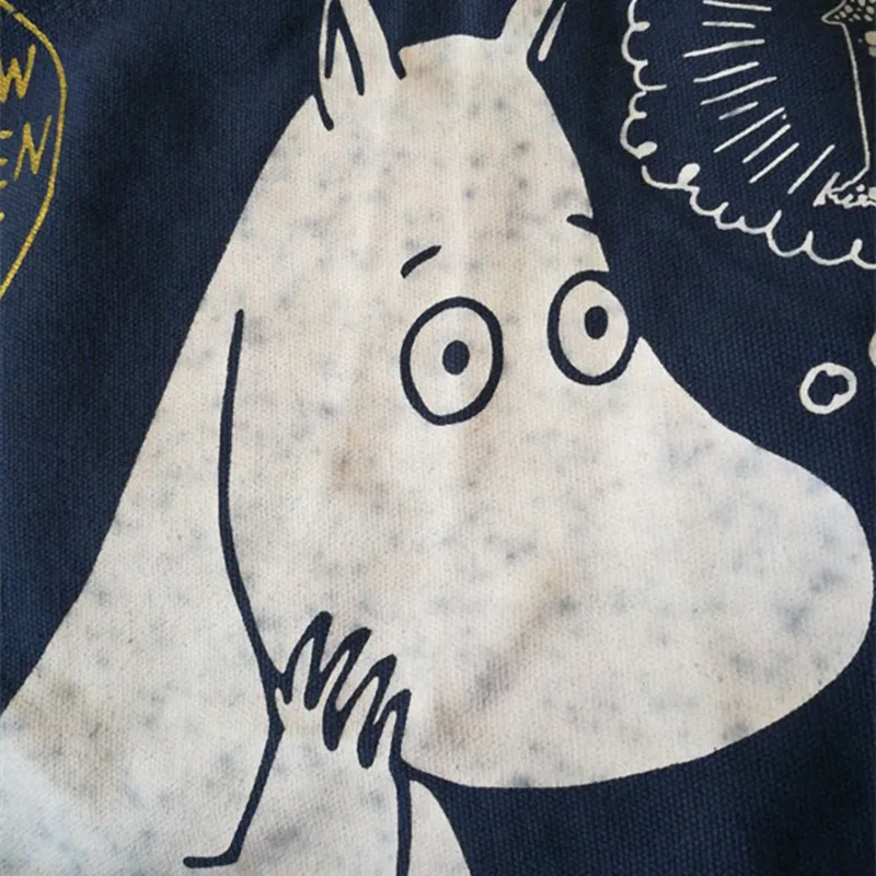 Moomin джинсовая синяя сумка на плечо сумка для хранения холщовая сумка-мессенджер