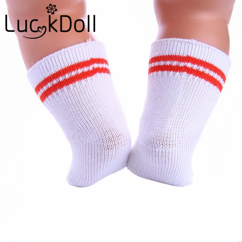 Носки LUCKDOLL в полоску размер 18 дюймов американская кукла 43 см аксессуары для