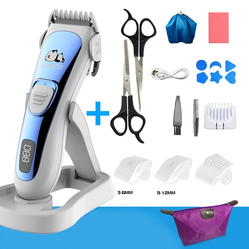 Baby Hair Clipper Ultra-quiet Rechargeable Trimmer For Cutting Foldable Base Wash By Water Children | Мать и ребенок