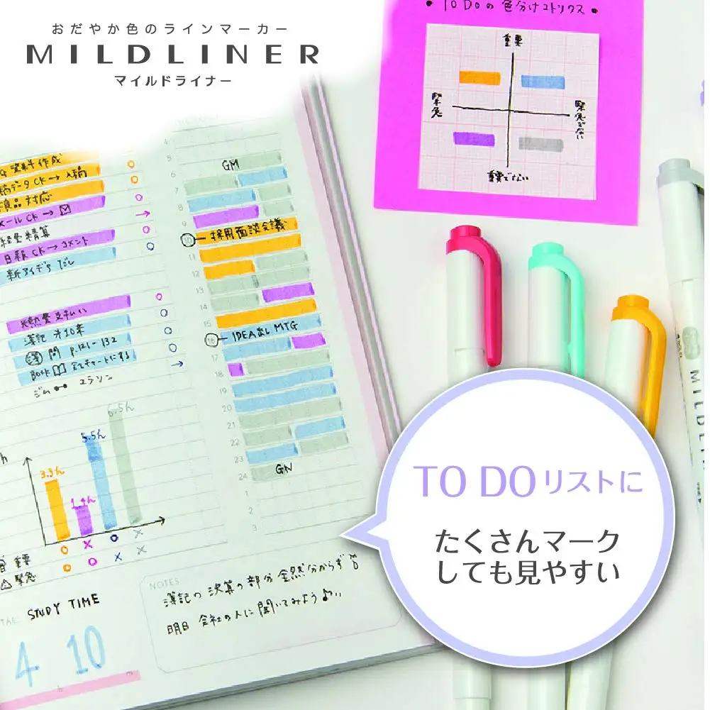 Zebra Mildliner 25 пастельных цветов Набор двухсторонних маркеров и креативных