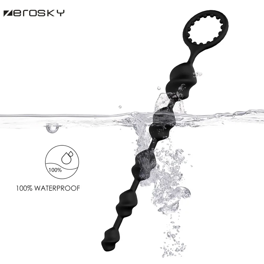 Силиконовая Анальная пробка с бусинами анальная вставка тренажер кольцо для